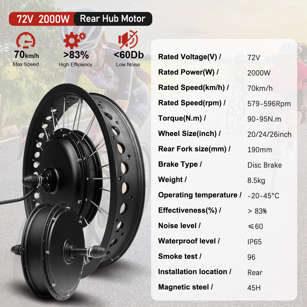 Electric Fat Bike Kit 72V 2000 - Fat Tire Ebike Conversion Kit 2000W ulasan dan harga
