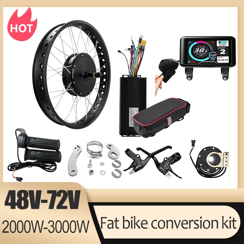 72V 3000W Fat Tire Snow Bike M - Fat Tire Ebike Conversion Kit 2000W ulasan dan harga